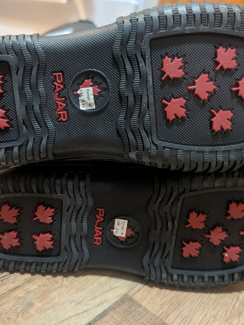 Pajar Black Women's Lace-Up Winter Boots with Red Trim - Picture 12 of 12